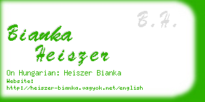 bianka heiszer business card